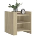 Miniatyrbillede 4 af 11: vidaXL sengebord 45x50x50 cm konstrueret træ sonoma-eg