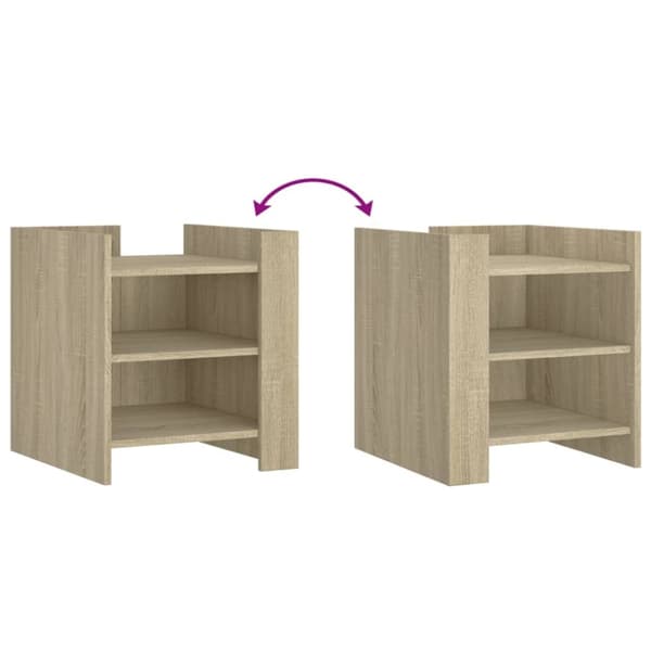 vidaXL sengebord 45x50x50 cm konstrueret træ sonoma-eg