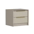 Pikkukuva 3 / 8: Chic Home Kati yöpöytä 53x45xK45 cm, beige/kulta