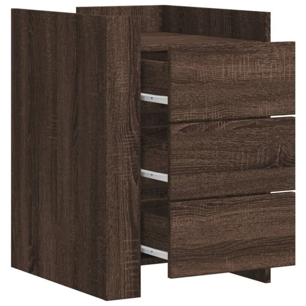 vidaXL Nattbord brun eik 45x50x65 cm konstruert tre