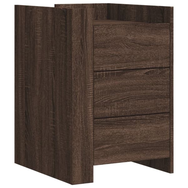 vidaXL Nattbord brun eik 45x50x65 cm konstruert tre