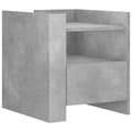 Miniatyrbilde 3 av 11: vidaXL Nattbord betonggrå 45x50x50 cm konstruert tre