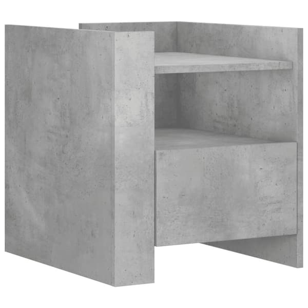 vidaXL Nattbord betonggrå 45x50x50 cm konstruert tre