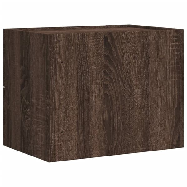 vidaXL Veggmontert nattbord brun eik 45x30x35 cm