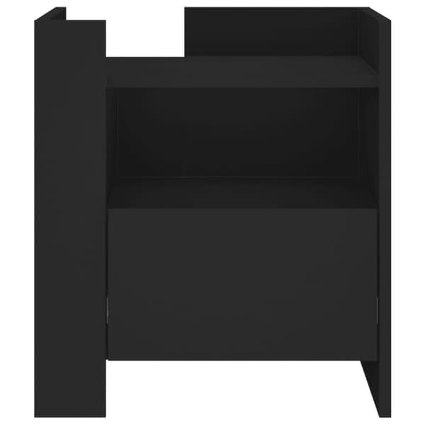 vidaXL Nattbord svart 45x50x50 cm konstruert tre