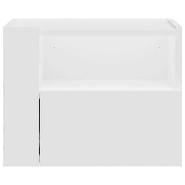 vidaXL Väggmonterat sängbord vit 45x30x35 cm