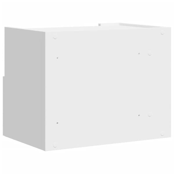 vidaXL Väggmonterat sängbord vit 45x30x35 cm