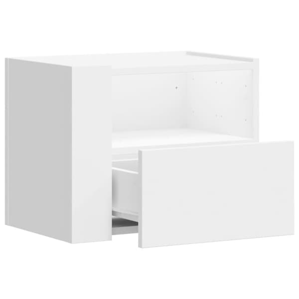 vidaXL Väggmonterat sängbord vit 45x30x35 cm