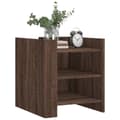 Miniatyrbilde 4 av 11: vidaXL Nattbord brun eik 45x50x50 cm konstruert tre