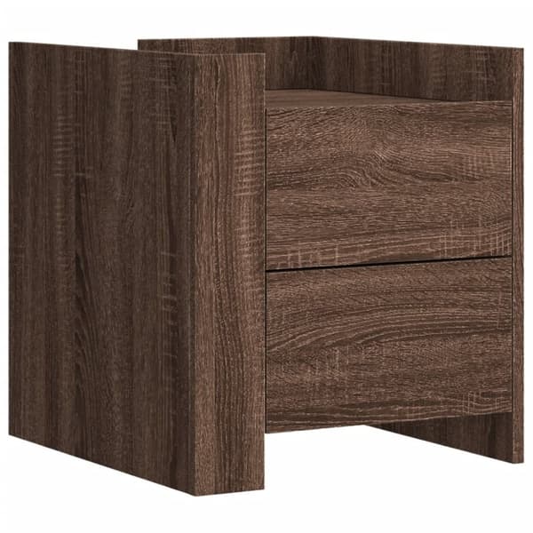 vidaXL Nattbord brun eik 45x50x50 cm konstruert tre