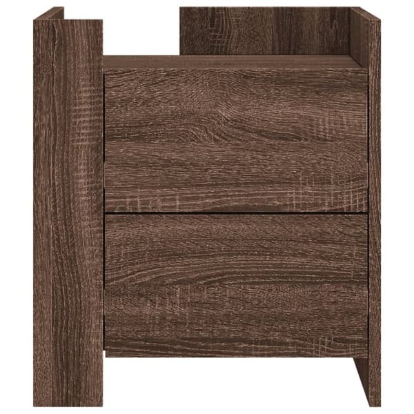 vidaXL Nattbord brun eik 45x50x50 cm konstruert tre