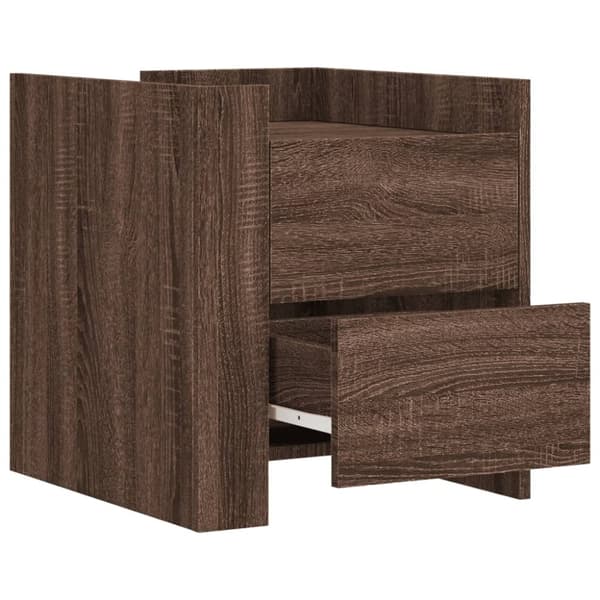 vidaXL Nattbord brun eik 45x50x50 cm konstruert tre