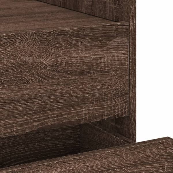 vidaXL Nattbord brun eik 45x50x50 cm konstruert tre