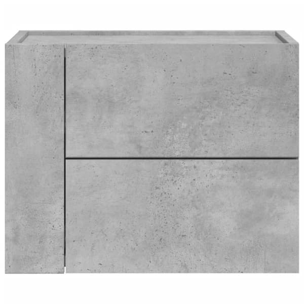 vidaXL Veggmonterte nattbord 2 stk betonggrå 45x30x35 cm