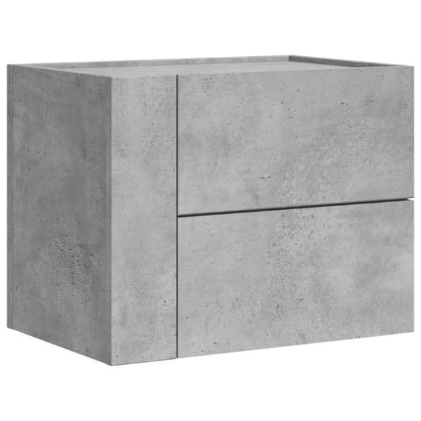 vidaXL Veggmonterte nattbord 2 stk betonggrå 45x30x35 cm