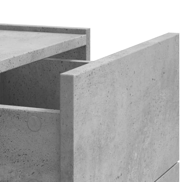 vidaXL Veggmonterte nattbord 2 stk betonggrå 45x30x35 cm