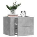 Miniatyrbilde 2 av 11: vidaXL Veggmonterte nattbord 2 stk betonggrå 45x30x35 cm