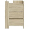 Miniatyrbilde 5 av 11: vidaXL Nattbord sonoma eik 45x50x65 cm konstruert tre