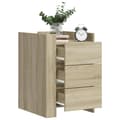Miniatyrbilde 2 av 11: vidaXL Nattbord sonoma eik 45x50x65 cm konstruert tre