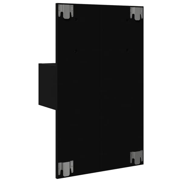 vidaXL Väggmonterade sängbord med LED-lampor 2 st svart