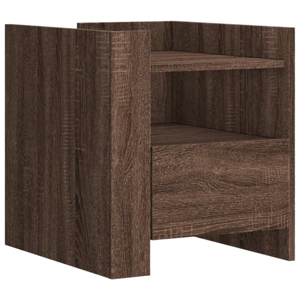 vidaXL Nattbord brun eik 45x50x50 cm konstruert tre