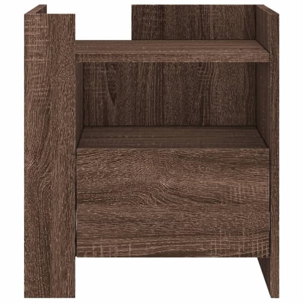 vidaXL Nattbord brun eik 45x50x50 cm konstruert tre