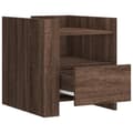 Miniatyrbilde 8 av 11: vidaXL Nattbord brun eik 45x50x50 cm konstruert tre