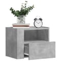 Miniatyrbilde 2 av 11: vidaXL Veggmonterte nattbord 2 stk betonggrå 45x30x35 cm