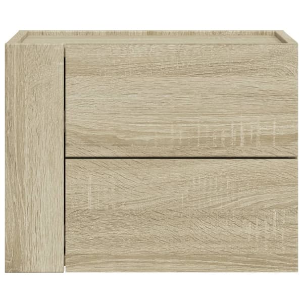 vidaXL væghængt sengebord 45x30x35 cm sonoma-eg