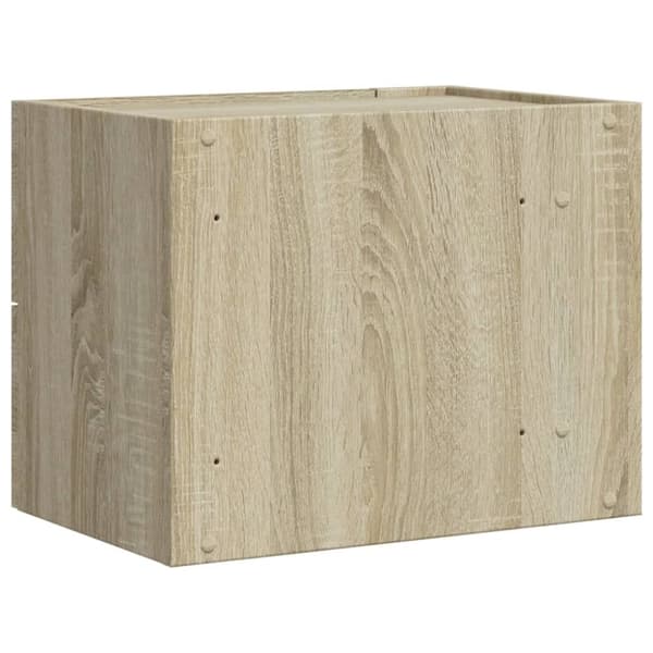vidaXL væghængt sengebord 45x30x35 cm sonoma-eg