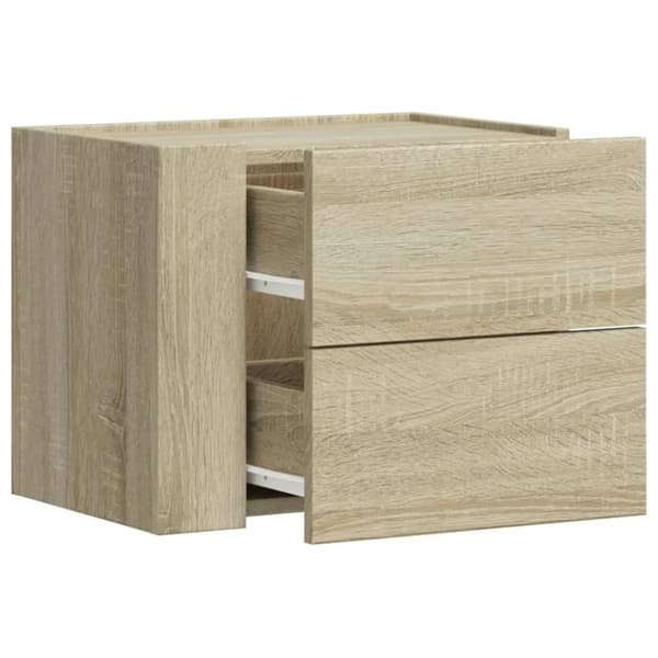 vidaXL væghængt sengebord 45x30x35 cm sonoma-eg