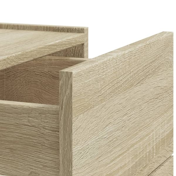 vidaXL væghængt sengebord 45x30x35 cm sonoma-eg