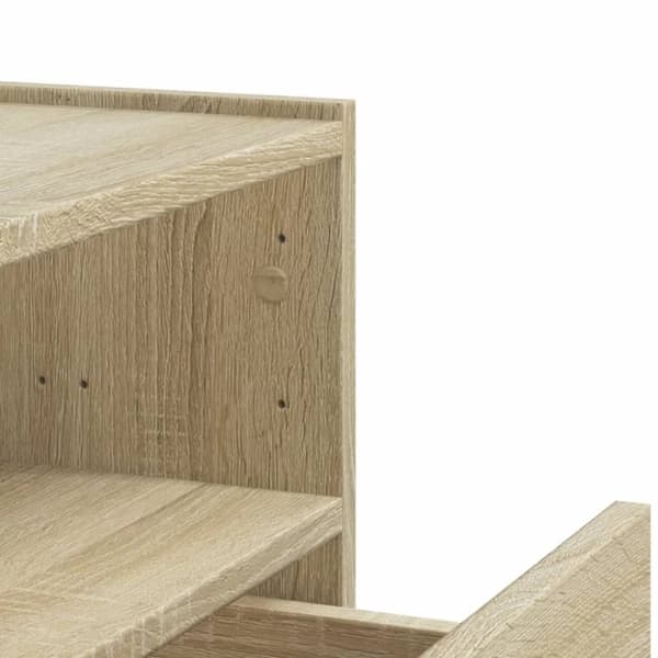 vidaXL Seinäkiinnitettävät yöpöydät 2 kpl Sonoma-tammi 45x30x35 cm