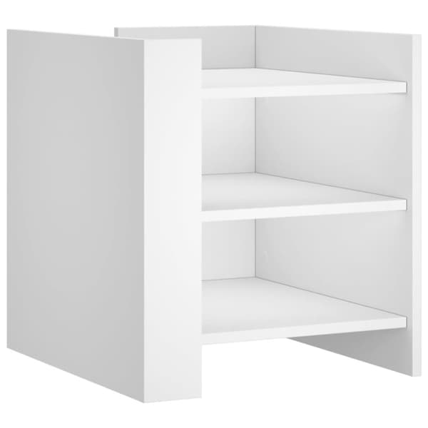 vidaXL sengebord 45x50x50 cm konstrueret træ hvid