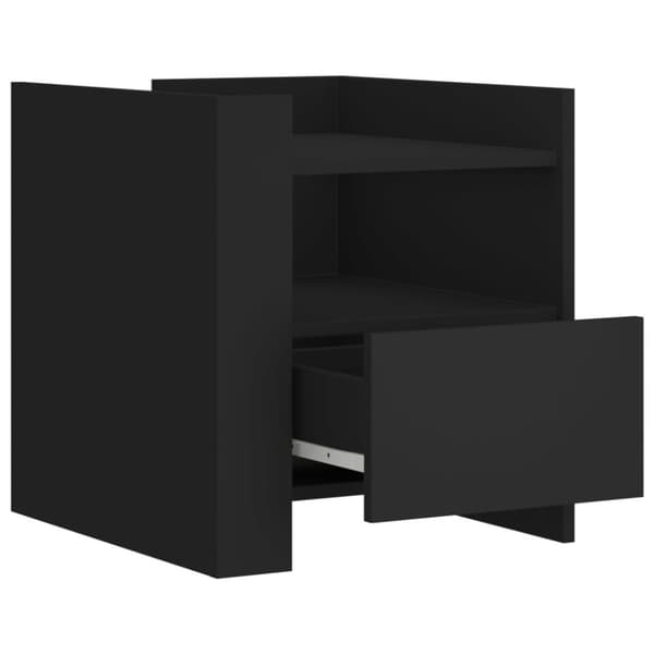 vidaXL sengebord 45x50x50 cm konstrueret træ sort