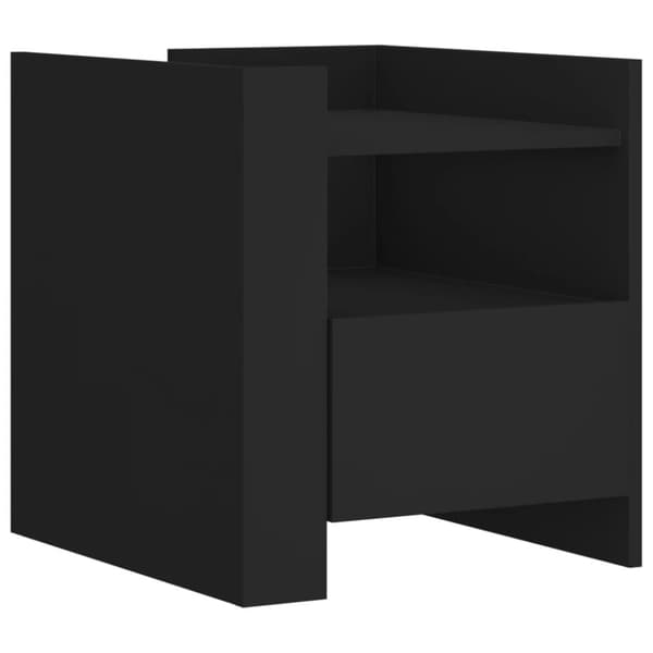 vidaXL sengebord 45x50x50 cm konstrueret træ sort