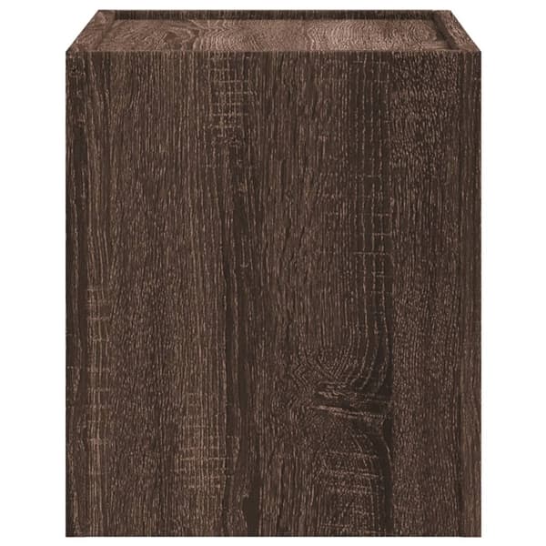 vidaXL væghængt sengebord 45x30x35 cm brun egetræsfarve