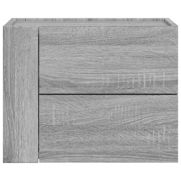 vidaXL væghængt sengebord 45x30x35 cm grå sonoma-eg