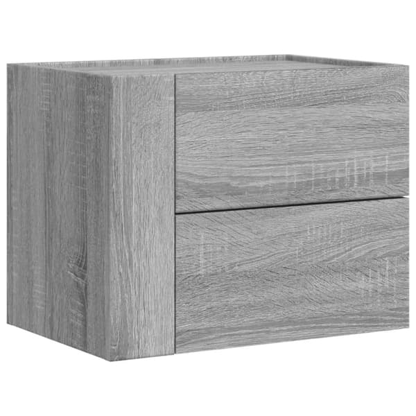 vidaXL væghængt sengebord 45x30x35 cm grå sonoma-eg