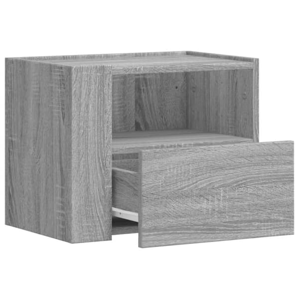 vidaXL Veggmonterte nattbord 2 stk grå sonoma 45x30x35 cm