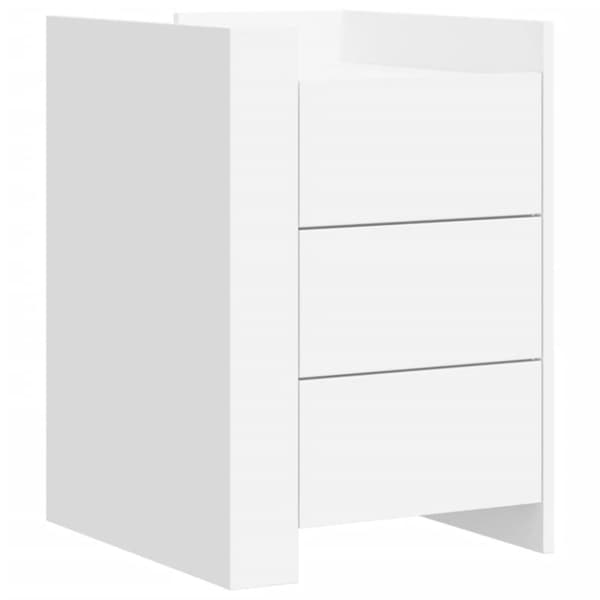 vidaXL Nattbord hvit 45x50x65 cm konstruert tre