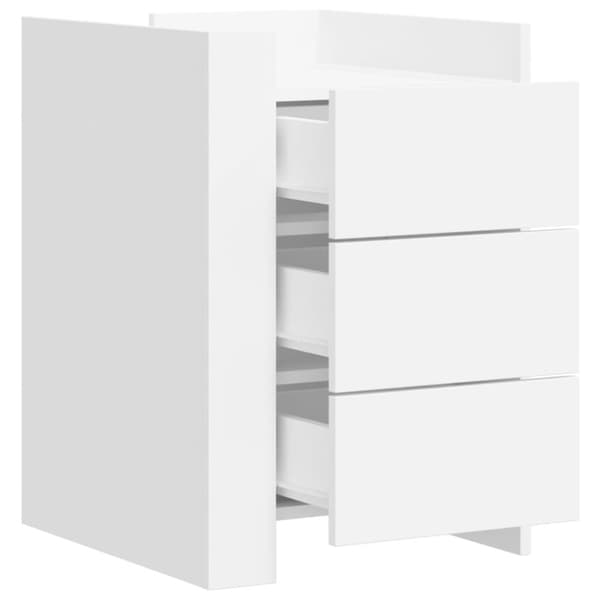 vidaXL Nattbord hvit 45x50x65 cm konstruert tre