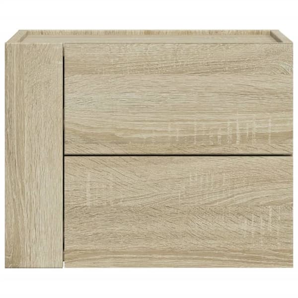 vidaXL væghængte sengeborde 2 stk. 45x30x35 cm sonoma-eg