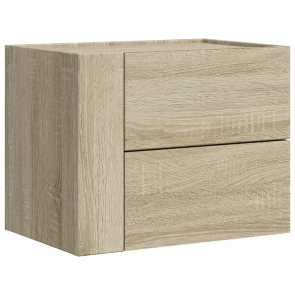 vidaXL væghængte sengeborde 2 stk. 45x30x35 cm sonoma-eg