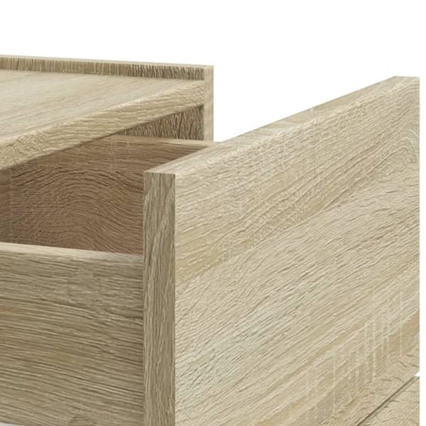 vidaXL væghængte sengeborde 2 stk. 45x30x35 cm sonoma-eg