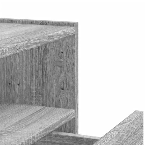 vidaXL væghængte sengeborde 2 stk. 45x30x35 cm grå sonoma-eg