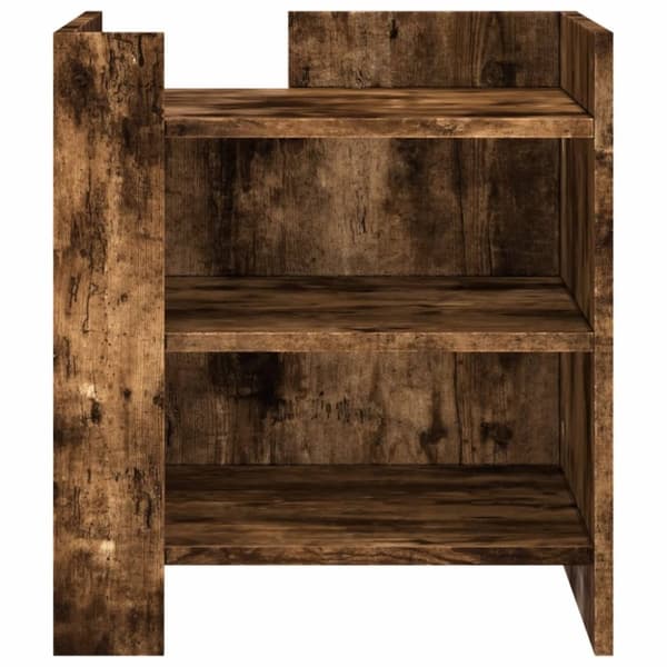 vidaXL Nattbord røkt eik 45x50x50 cm konstruert tre