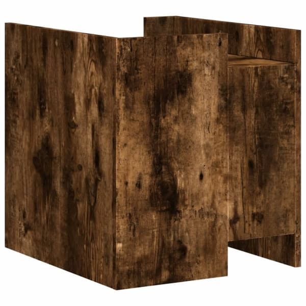 vidaXL Nattbord røkt eik 45x50x50 cm konstruert tre