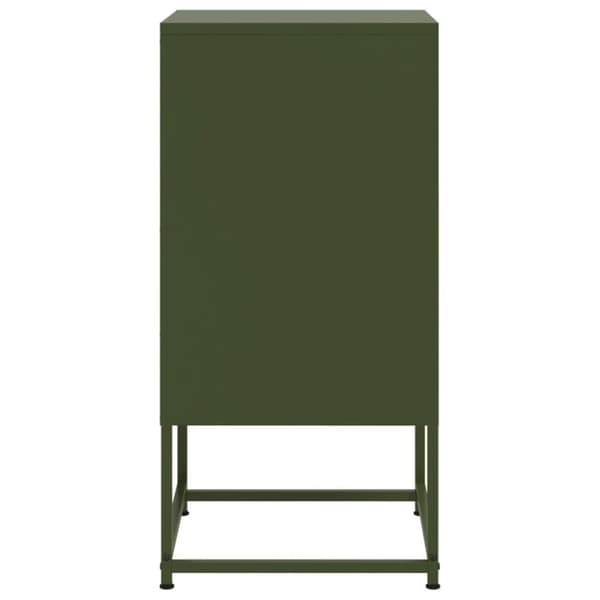 vidaXL sengeborde 2 stk. 36x39x78 cm stål olivengrøn