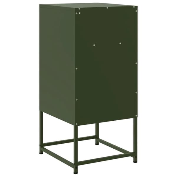 vidaXL sengeborde 2 stk. 36x39x78 cm stål olivengrøn
